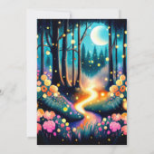 ホタル白熱［赤熱］光を放つズアドベンチャー誕生日 招待状 (裏面)