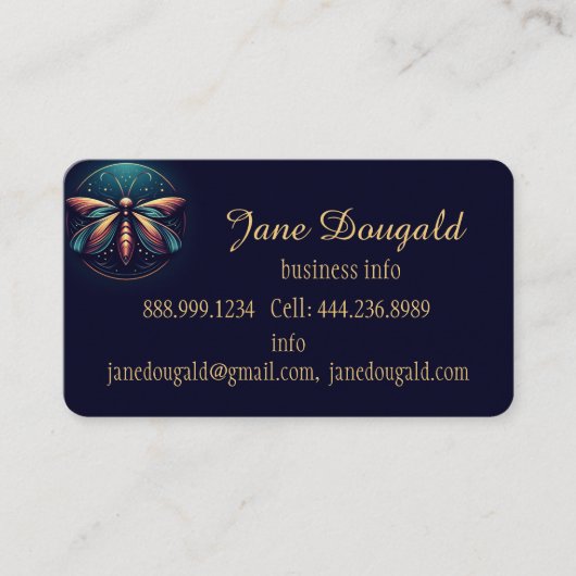 ホタル稲妻バグロゴカスタムプロフェッショナル 名刺 (正面)