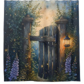 ホタル空の下の魅惑のガーデンゲート シャワーカーテン (正面)