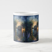 ホタル空の下の魅惑のガーデンゲート ジャンボコーヒーマグカップ (正面)