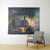 ホタル空の下の魅惑のガーデンゲート タペストリー (インサイチュ(横))