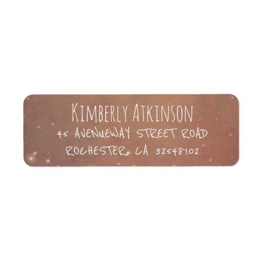 ホタル素朴ヴィンテージ結婚式 ラベル (正面)