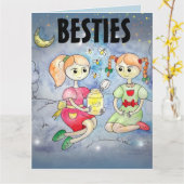 ホタル誕生日カード カード (黄色い花)