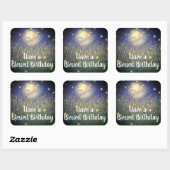 ホタル賛美の誕生日のシールを貼る スクエアシール (シート)