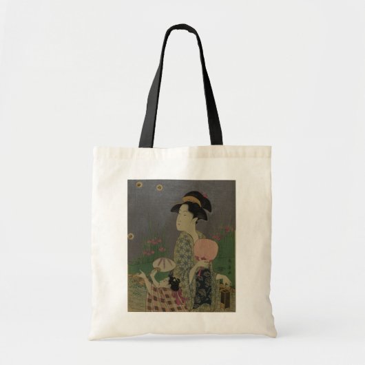 ホタル1793年(色の木版画) トートバッグ (正面)