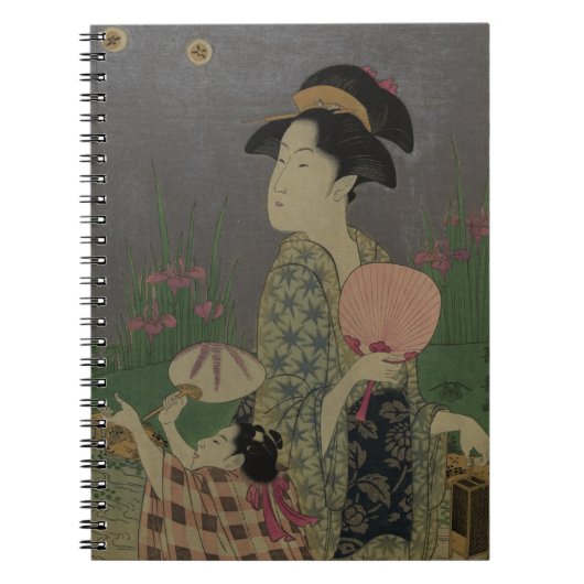 ホタル1793年(色の木版画) ノートブック (正面)