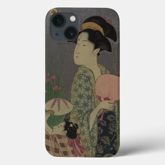ホタル1793年(色の木版画) Case-Mate iPhoneケース (裏面)