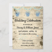 ホタル&ストリングライト結婚ズお祝い 招待状 (正面)