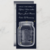 ホタル・メイソン・ジャー・結婚式 プログラム (正面/裏面)