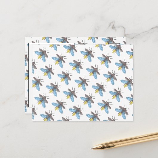 ホタル（白） – はがき (正面/裏面インサイチュ)