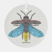 ホタル（白） – ガラスオーナメント (裏面)