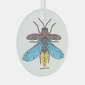 ホタル（白） – ガラスオーナメント (正面右)