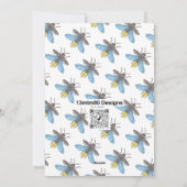 ホタル（白） – グリーティングカード シーズンカード (裏面)