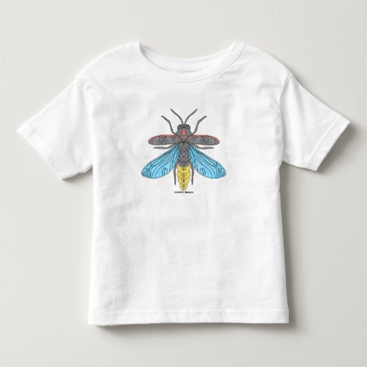 ホタル（白） - トドラーTシャツ (正面)
