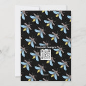 ホタル（黒） – グリーティングカード シーズンカード (裏面)