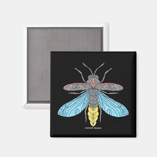 ホタル（黒） – マグネット (正面/裏面)