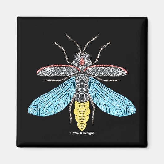 ホタル(黒) – マグネット (正面)