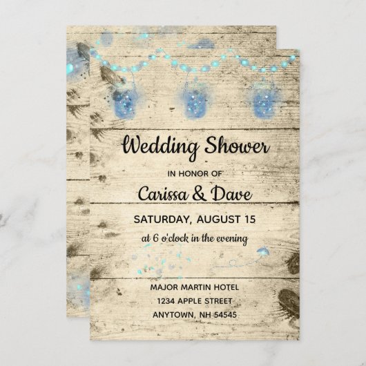 ホタルinジャース素朴ウェディングシャワー招待状 招待状 (正面/裏面)