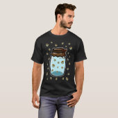 ホタルJar Glowworm Entomology昆虫バグ Tシャツ (正面フル)