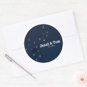 ホタルMason Jar Rustic Wedding Blue Stickers ラウンドシール (封筒)