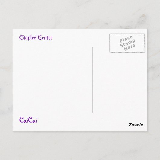 ホチキスの中心 ポストカード (裏面)