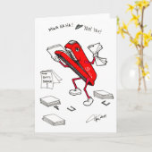 ホチキスの紙倉庫の誕生日カード カード (黄色い花)