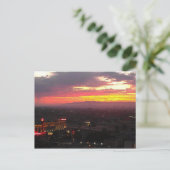 ホチキス止め中央はがき |美しい夕日 ポストカード (スタンド正面)