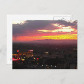 ホチキス止め中央はがき |美しい夕日 ポストカード (正面/裏面)