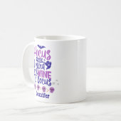 ホッおもしろいカスポカスハロウィンパープルパーソナライズされた コーヒーマグカップ (正面左)