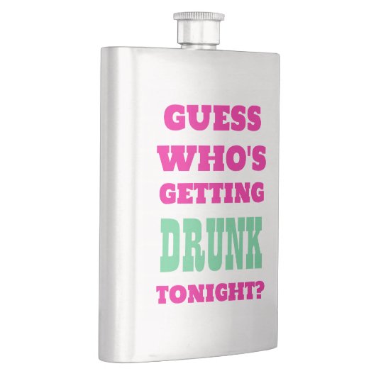 ホッおもしろいトピンク飲引用文はっきりした文字 フラスク (右)