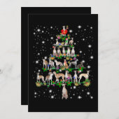 ホッおもしろいペットのクリスマスツリーのオーナメントの装飾ギフト サンキューカード (正面/裏面)