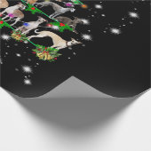 ホッおもしろいペットのクリスマスツリーのオーナメントの装飾ギフト ラッピングペーパー (角)