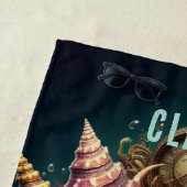 ホッお洒落キーなスチームパンク宝石のホタテ貝殻 ビーチタオル (インサイチュ)