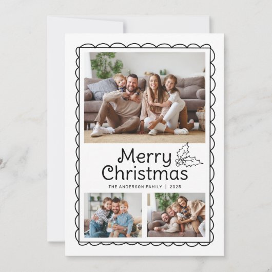 ホッお洒落トドードルフレーム写真クリスマス シーズンカード (正面)