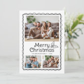 ホッお洒落トドードルフレーム写真クリスマス シーズンカード (スタンド正面)