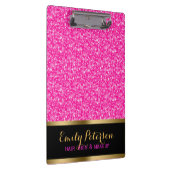 ホッきらめくトピンクとホワイトグリッター クリップボード (右)