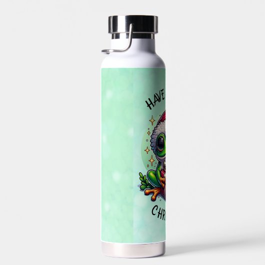 ホッとしたクリスマスを過ごす | Frog Pun ウォーターボトル (右面)