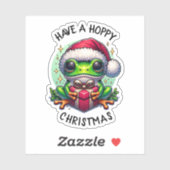 ホッとしたクリスマスを過ごす | Frog Pun シール (シート)