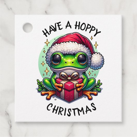 ホッとしたクリスマスを過ごす | Frog Pun フェイバータグ (正面)