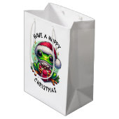 ホッとしたクリスマスを過ごす | Frog Pun ミディアムペーパーバッグ (裏面アングル)