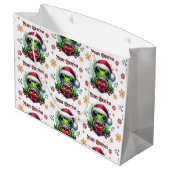 ホッとしたクリスマスを過ごす | Frog Pun ラージペーパーバッグ (裏面アングル)