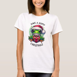 ホッとしたクリスマスを過ごす | Frog Pun Tシャツ