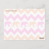 ホッはっきりしたトピンクのオレンジゾウのシブロンストライプ ポストカード (裏面)