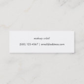 ホッはっきりしたトモダン・ピンクとブラックストライプの スキニー名刺 (裏面)