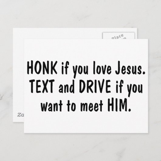 ホッもしク愛イエス文字と欲しもしい運転 ポストカード (正面/裏面)