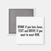 ホッもしク愛イエス文字と欲しもしい運転 マグネット (正面/裏面)