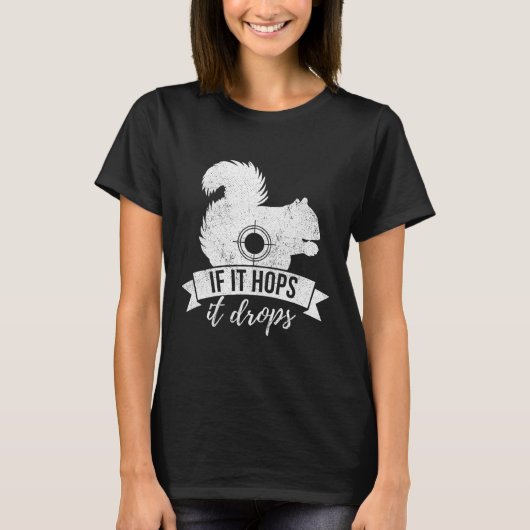 ホッもしプしてリスおもしろいル狩り Tシャツ (正面)