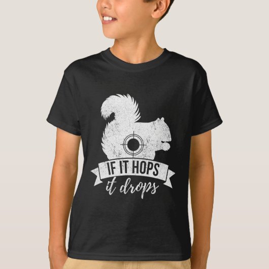 ホッもしプしてリスおもしろいル狩り Tシャツ (正面)