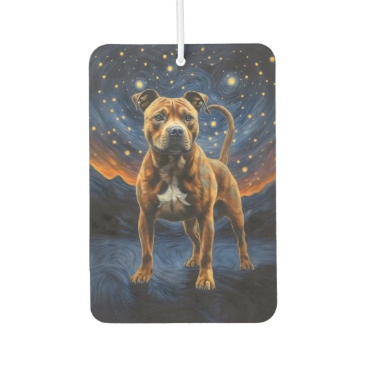 ホッアートとした犬 カーエアーフレッシュナー (正面)