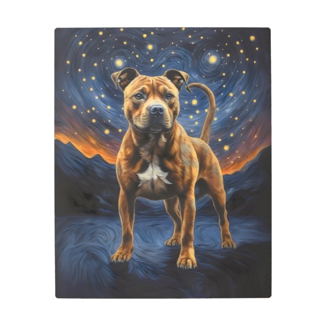 ホッアートとした犬 メタルプリント (正面)